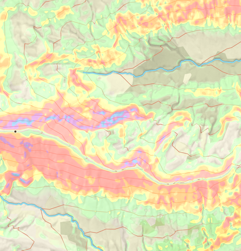 Angle shading in the Wallowas.